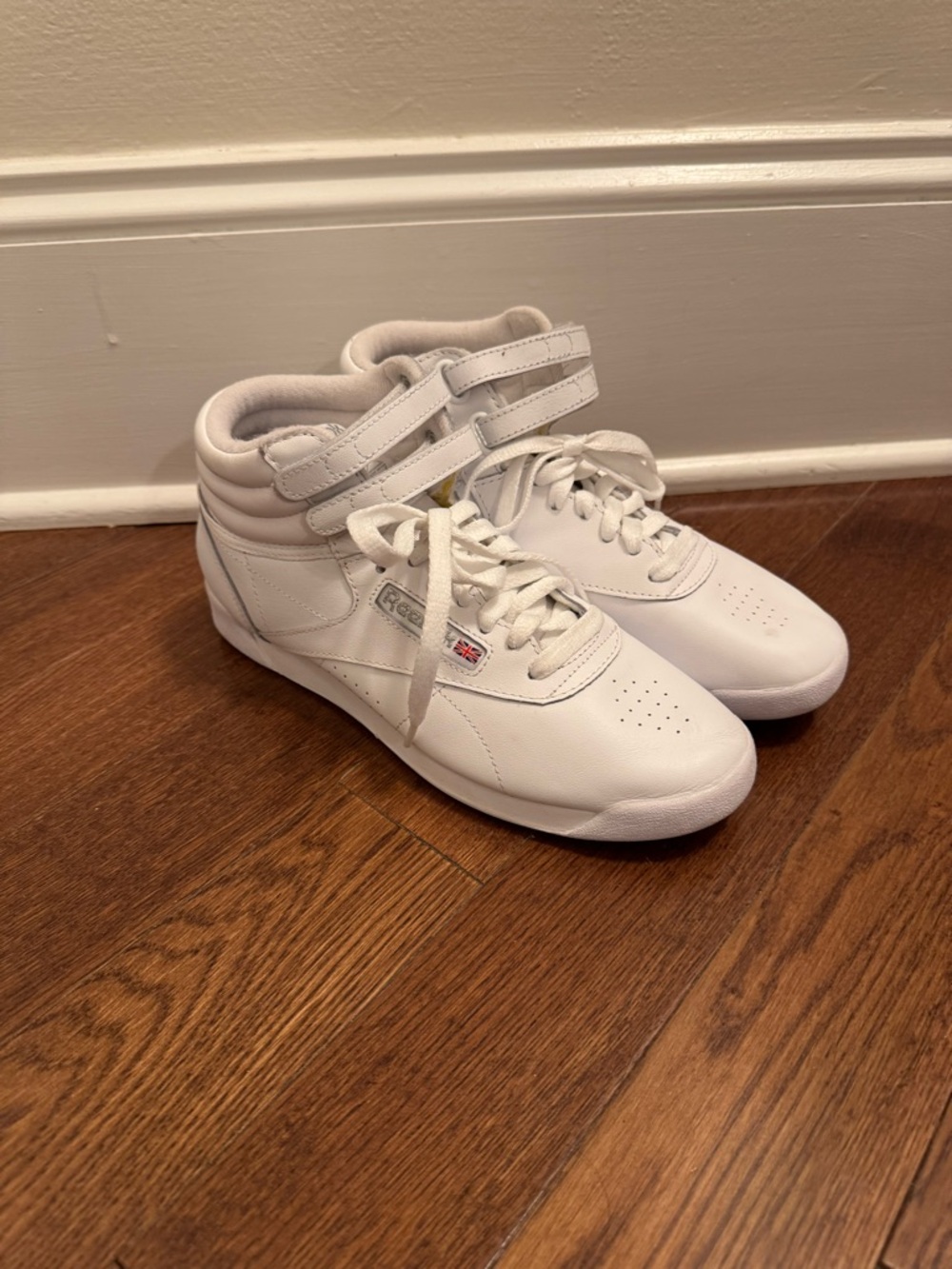 Reebok Women's Freestyle Hi Sneakers - White - Picture 2 of 5